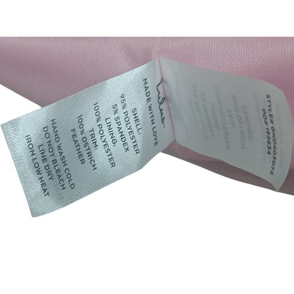 New without tags Lulus Light Pink Strapless Bustier Feather Mini Dress SZ L - Picture 12 of 13